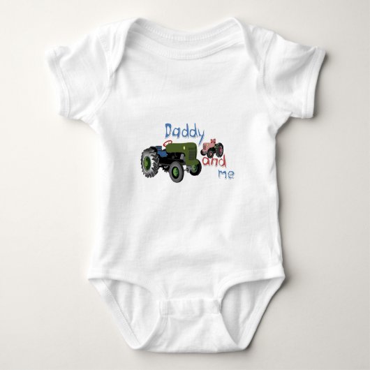 Tractors voor pappa en ik meisjes romper (Voorkant)
