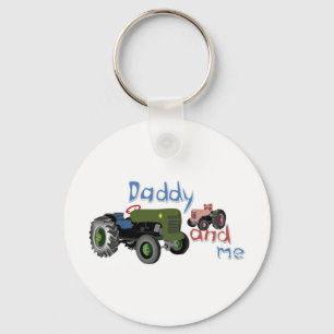 Tractors voor pappa en ik meisjes sleutelhanger