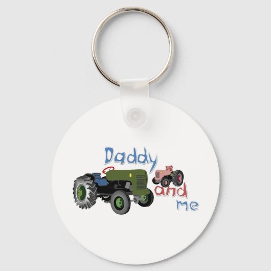 Tractors voor pappa en ik meisjes sleutelhanger (Voorkant)
