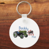 Tractors voor pappa en ik meisjes sleutelhanger (Voorkant)