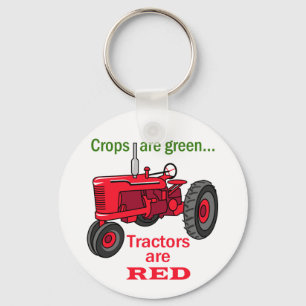 Tractors zijn rood sleutelhanger