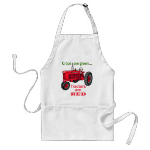 Tractors zijn rood standaard schort