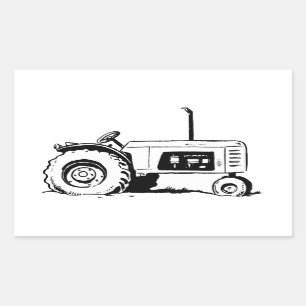 Tractorschets Rechthoekige Sticker