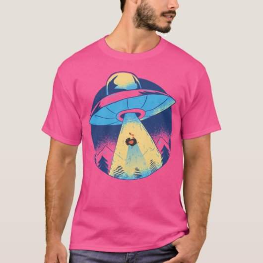 Tractorstraal kalkoen van ruimteschip t-shirt (Voorkant)