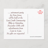  tractoruitnodiging voor elke gelegenheid uitnodiging briefkaart (Achterkant)