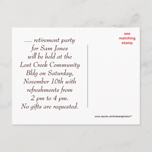 tractoruitnodiging voor elke gelegenheid uitnodiging briefkaart (Achterkant)