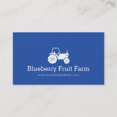 Tractorwit blauw modern boerderij visitekaartje (Voorkant)