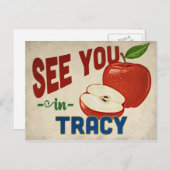 Tracy California Apple - Vintage Travel Briefkaart (Voorkant / Achterkant)