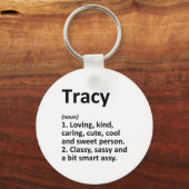 Tracy Definition Personalized Name Funny Birthday  Sleutelhanger (Voorkant)