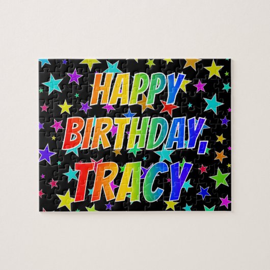"TRACY" First Name, Fun "HAPPY BIRTHDAY" Legpuzzel (Horizontaal)
