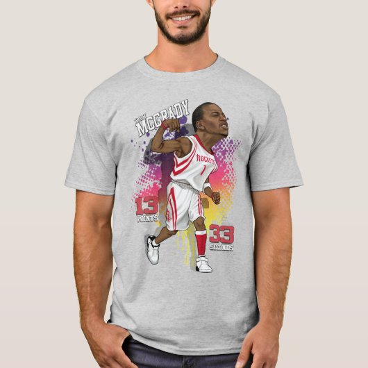 Tracy McGrady Karikatuur T-shirt (Voorkant)