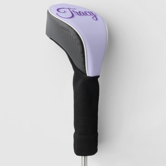 Tracy Meisjesnaam in Paars, Golfheadcover (Schuin)