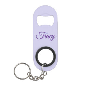 Tracy Meisjesnaam in paars, Mini Flessenopener