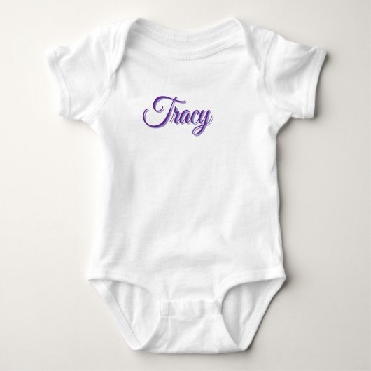 Tracy Meisjesnaam In Paars, Romper (Voorkant)