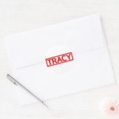 Tracy Stamp Ronde Sticker (Envelop)
