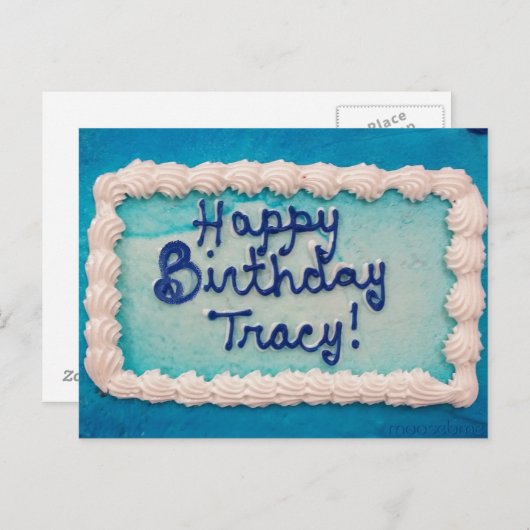 Tracy's Birthday Cake 2016 Briefkaart (Voorkant / Achterkant)