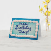 Tracy's Birthday Cake 2016 Kaart (Gele Bloem)