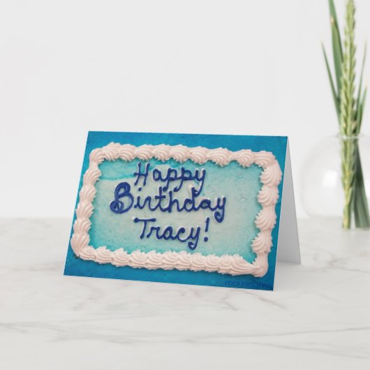 Tracy's Birthday Cake 2016 Kaart (Voorkant)