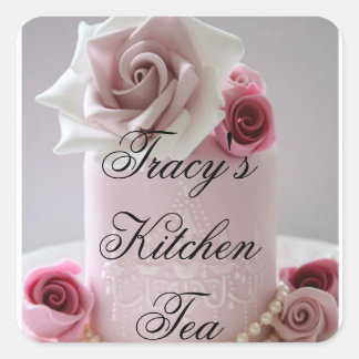Tracy's Keuken Thee Vierkante Sticker