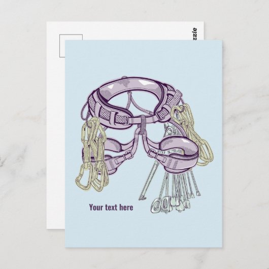 Trad klimharnas en uitrusting briefkaart (Voorkant / Achterkant)