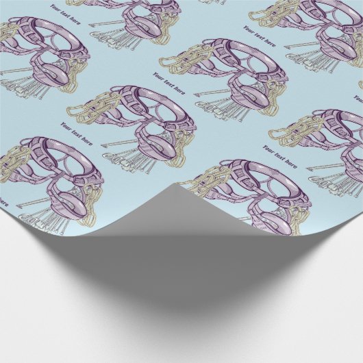 Trad klimharnas en uitrusting cadeaupapier (Hoek)