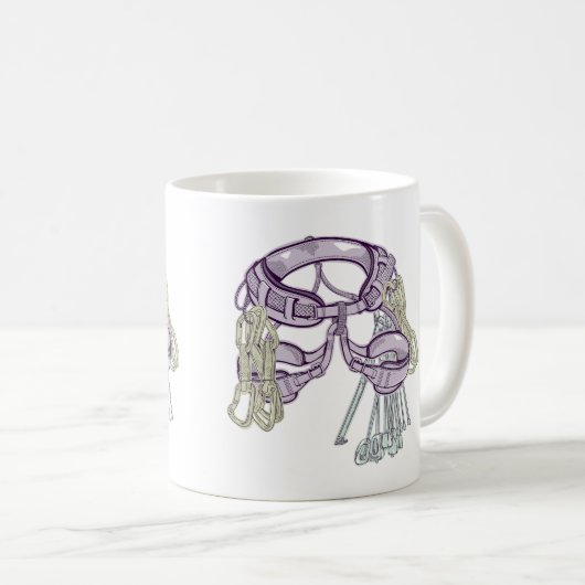 Trad klimharnas en uitrusting koffiemok (Voorkant rechts)