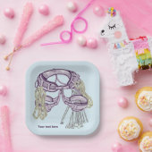 Trad klimharnas en uitrusting papieren bordje (Feest)