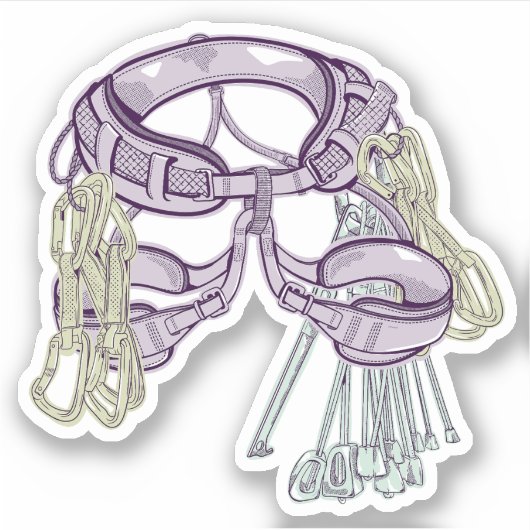 Trad klimharnas en uitrusting sticker (Voorkant)