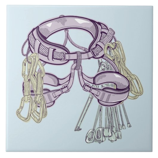 Trad klimharnas en uitrusting tegeltje (Voorkant)