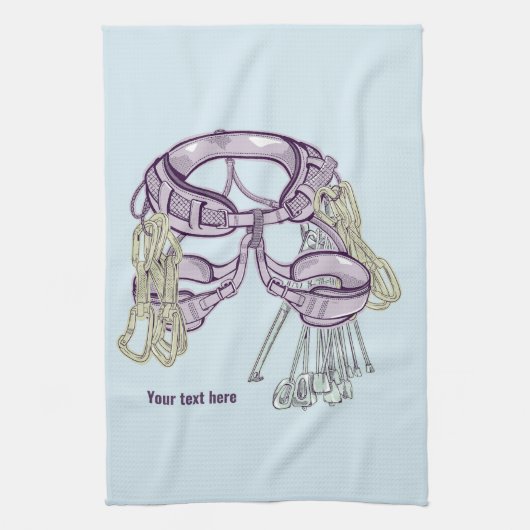 Trad klimharnas en uitrusting theedoek (Verticaal)