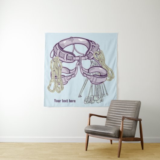 Trad klimharnas en uitrusting wandkleed (In situ)