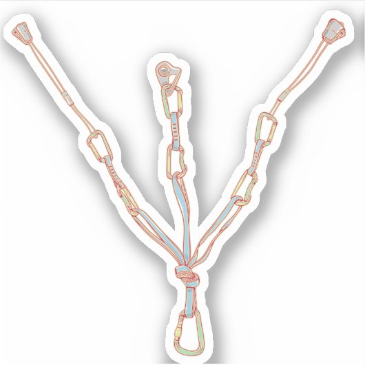 Trad rock klimmen buik sticker (Voorkant)