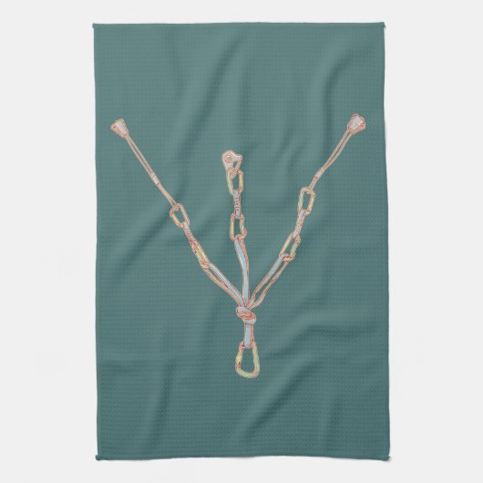 Trad rock klimmen buik theedoek (Verticaal)