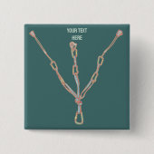 Trad rock klimmen buik vierkante button 5,1 cm (Voorkant)