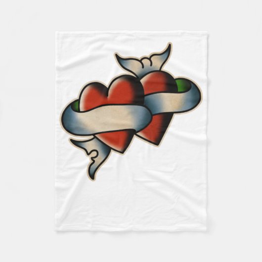 Trad Tattoo 003 Sticker Fleece Deken (Voorkant)
