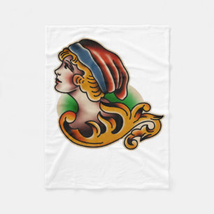 Trad Tattoo 004 Sticker Fleece Deken