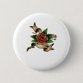 Trad Tattoo 005 Sticker  Ronde Button 5,7 Cm (Voorkant)