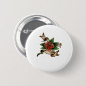 Trad Tattoo 005 Sticker  Ronde Button 5,7 Cm (Voorkant /achterkant)