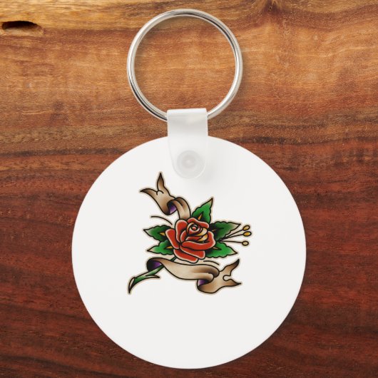 Trad Tattoo 005 Sticker Sleutelhanger (Voorkant)