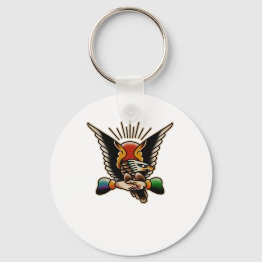 Trad Tattoo 007 Sticker  Sleutelhanger (Voorkant)