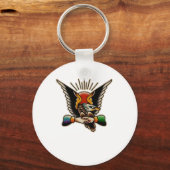 Trad Tattoo 007 Sticker  Sleutelhanger (Voorkant)