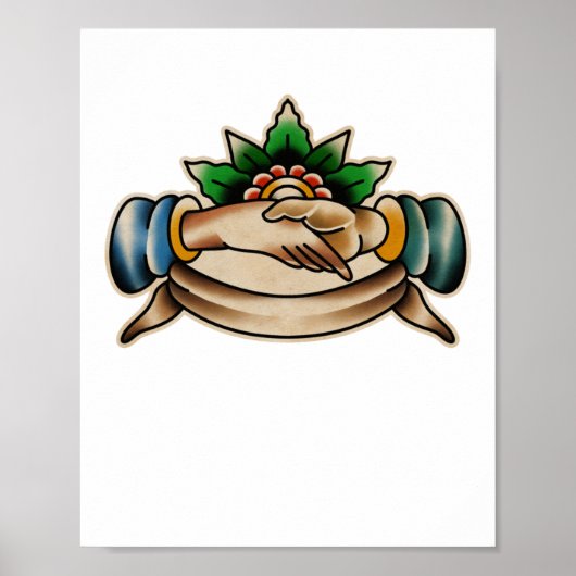 Trad Tattoo 008 Sticker Poster (Voorkant)