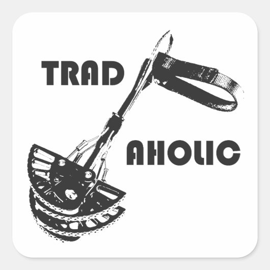 Tradaholic Rock Vierkante Sticker (Voorkant)