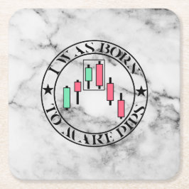 Trade Design | Bearish patroon Marmer | Pips Kartonnen Onderzetters