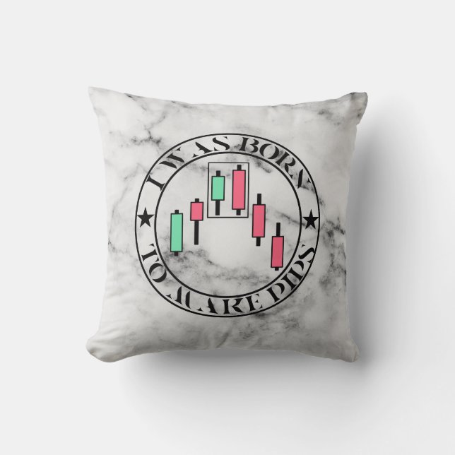 Trade Design | Bearish patroon Marmer | Pips Kussen (Voorkant)