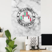 Trade Design | Bearish patroon Marmer | Pips Poster (Thuiskantoor)