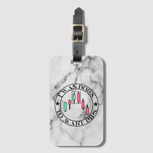 Trade Design | Bearish pattern Marble | Pips Bagagelabel (Voorkant (verticaal))