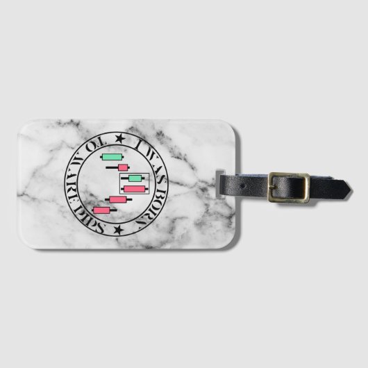 Trade Design | Bearish pattern Marble | Pips Bagagelabel (Voorkant (horizontaal))