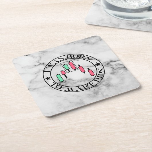 Trade Design | Bearish pattern Marble | Pips Kartonnen Onderzetters (Schuin)