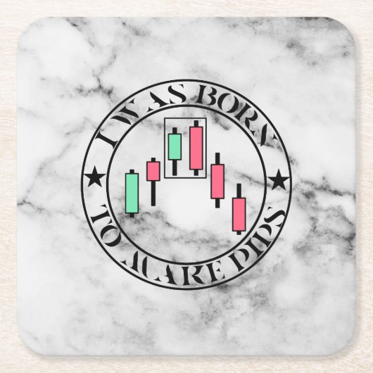 Trade Design | Bearish pattern Marble | Pips Kartonnen Onderzetters (Voorkant)